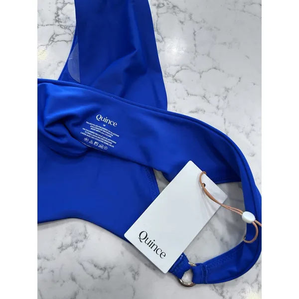 NWT Quince Electric Blue High-Leg Ring Bikini Bottom Medium - Image 5