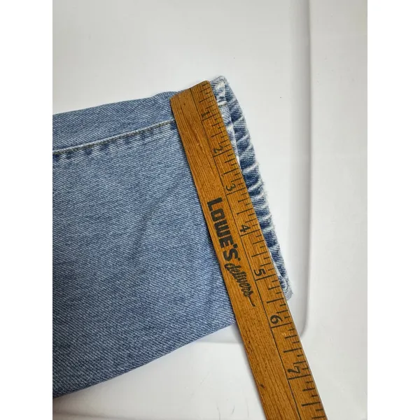 ZARA High‎ Waisted Denim Jeans Paperbag Waist Straight Leg Women S - Image 13