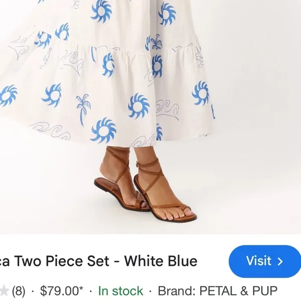 Petal + Pup Francesca 2 Piece Set Skirt & Smock Top Size Large - Image 5