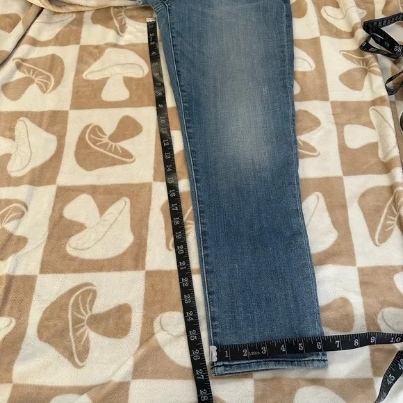 7 For All Mankind Josephina Straight High Rise Blue Jeans‎ Womens Size 29 - Image 9