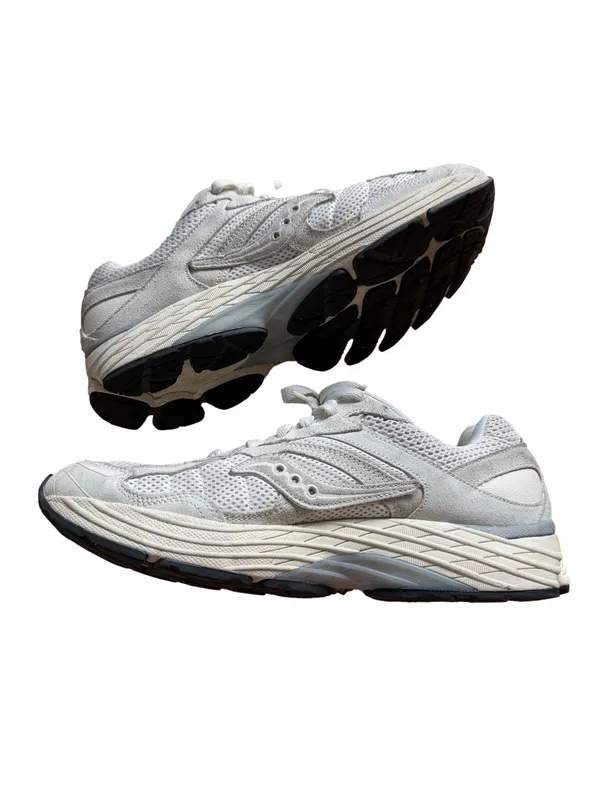 Saucony Off-White/Light Gray Mesh Athletic Sneakers - Image 5