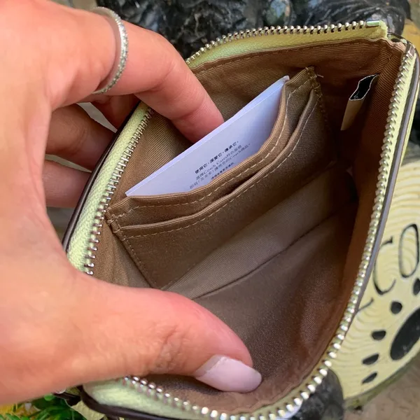 Authentic COACH Coated leather zip top wallet /wristlet - Image 4