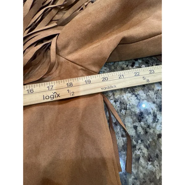 WeWoreWhat Fringe Jacket Acorn Size XS Western Cowgirl Oversized - Image 10