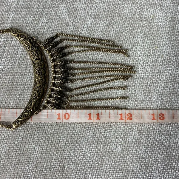 Paparazzi Fringe Fashion Brass Statement Necklace - Image 6