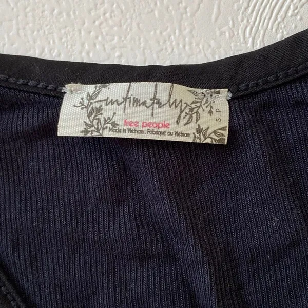 Free People Intimately Navy Blue Racerback Tank Top Women’s Size S - Image 4