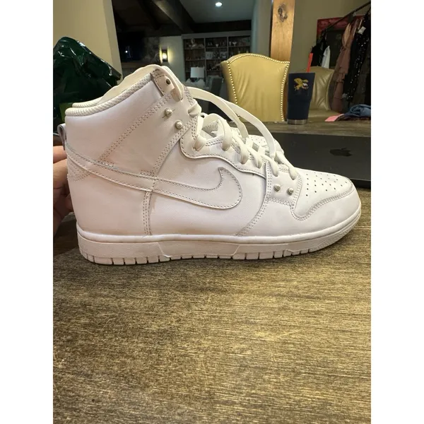 Nike Dunk High‎ SE 'Pearl White' sneakers for women Size 10 Wedding Bridal - Image 3