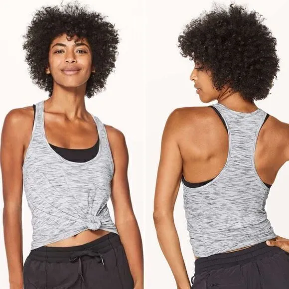 Lululemon Our Sport Tank in Tiger Space Dye Black White Size 10 - Image 2