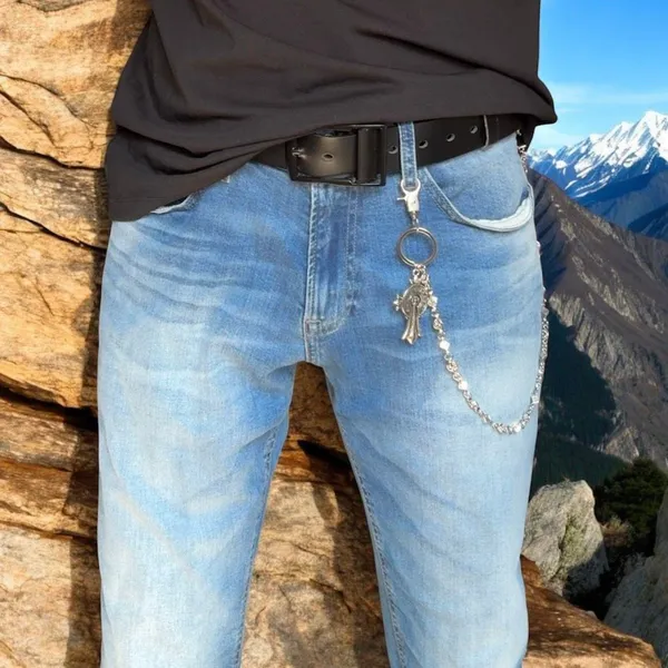 Cross Pants Chain for Men Women,Jeans Chain,Keys Chain,Bag Chain,Biker Wallet Chain,Streetwear Punk Hip Hop Unisex Style - Image 7