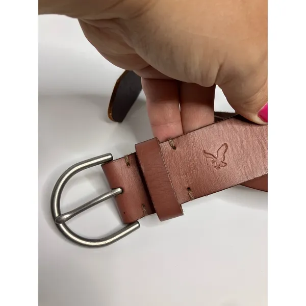 American Eagle Belt Womens XS Brown Excellent Leather D-Ring Casual Classic - Image 2