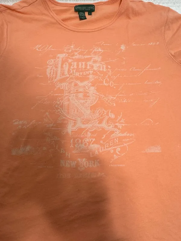 Ralph Lauren Orange Short-Sleeve Graphic Crewneck Tee - Image 5