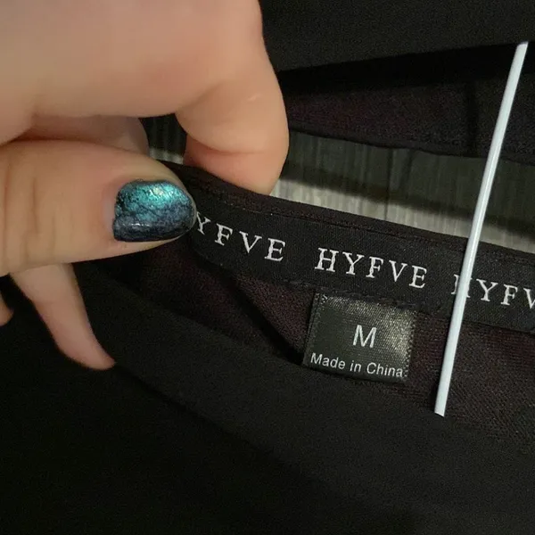 HYFVE Black‎ Mock Neck Cutout Sleeveless A-Line Mini Dress Size Medium - Image 3