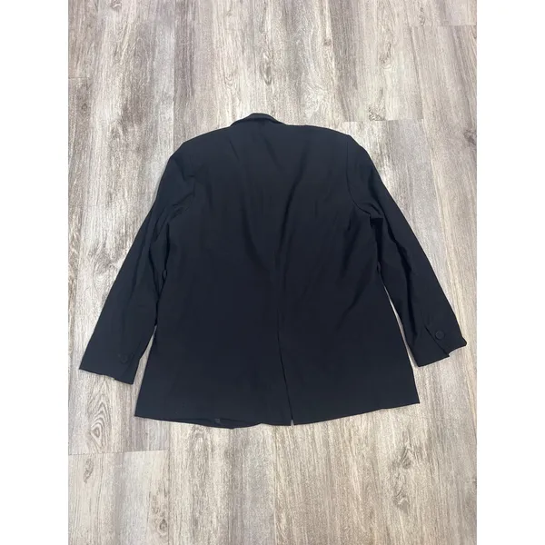 Zara‎ Women's  Black Single Button Tailored Blazer Jacket Size Medium Pocketed - Image 3