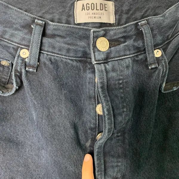 28 Riley High Rise Straight Crop Jeans Unseen Dark Wash Indigo Blue - Image 5