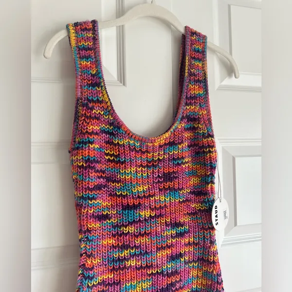 Staud Gardenia Melange‎ Mini Tank Knit Dress NWT - Image 6