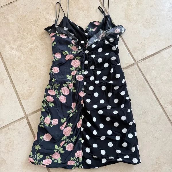 For Love & Lemons Mochi Shirred Mini Dress XS - Image 6