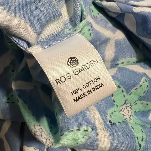 RO’S GARDEN Astrid Dress Printed Flounce‎ Tunic Geometric Floral Small - Image 8