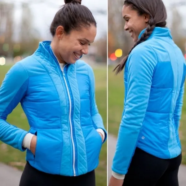 LULULEMON | Woman's Beaming Blue St.‎ Moritz Quilted Fleece Jacket, Size 4 - Image 6