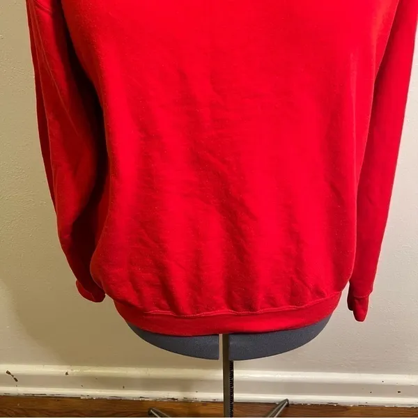 Unisex Size Large Crewneck Sweatshirt Red White Love Is All You Need Gildan - Image 4