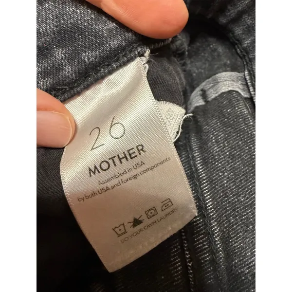 Mother Hustler Ankle Fray Gray Wash High Rise Crop Jeans Made in USA‎ - Image 4