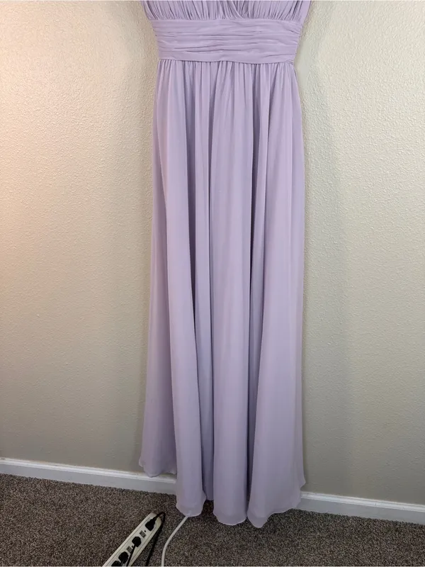 Morilee Purple Lavender Chiffon Maxi Bridesmaid Dress Womens XS Formal Prom - Image 9