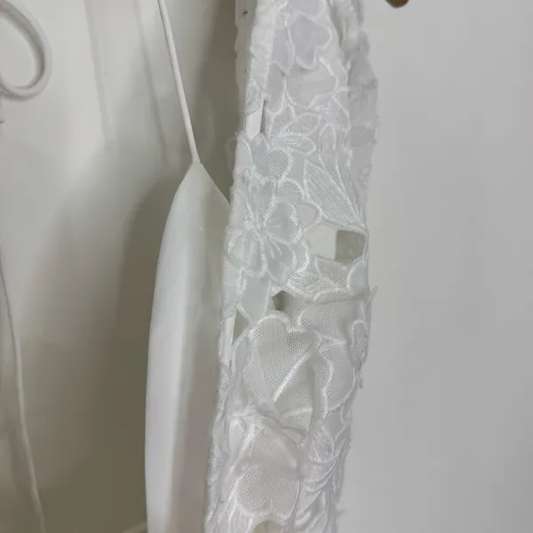 For Love & Lemons White Floral Lace Mini Dress Strappy Size Small New - Image 5