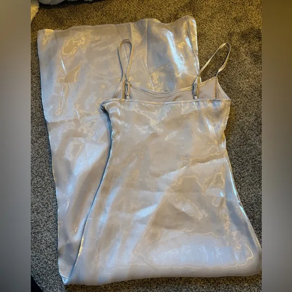 Princess Polly Silver Maxi Dress - Image 4