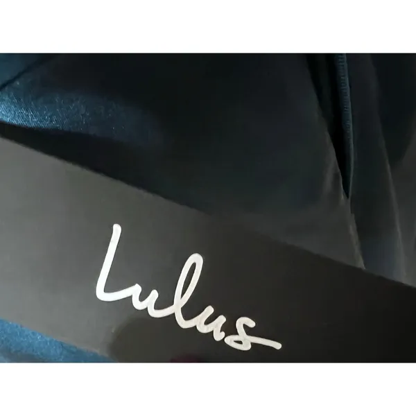 Lulus Maxi Dress XL Teal Blue Satin Gown Divine‎ Entrance Criss Cross Back Slit - Image 13