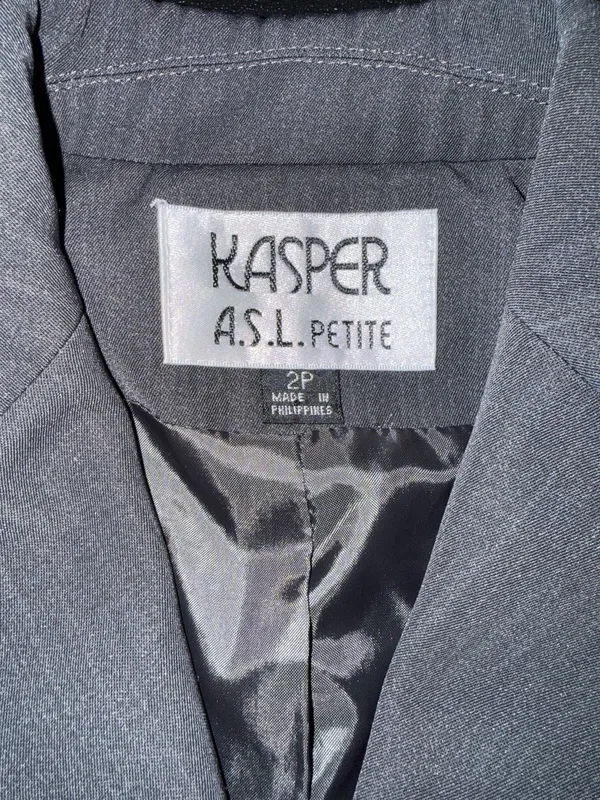 Kasper A.S.L. Petite Gray Blazer Size 2P - Image 2
