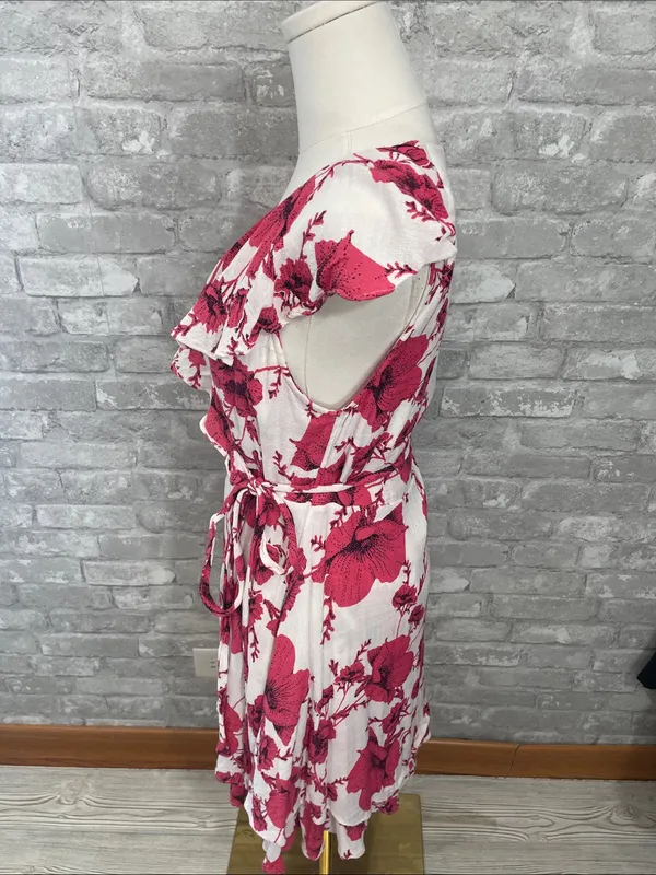 Free People French Quarter Floral Wrap Mini Dress - Image 4