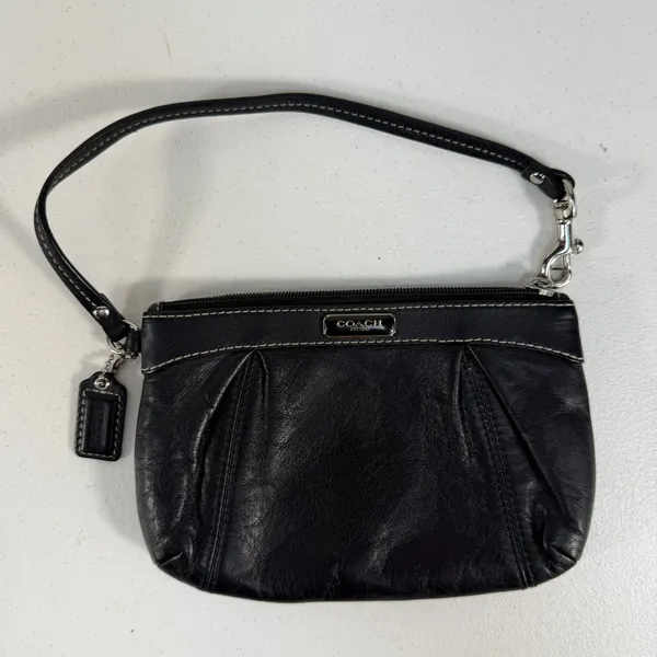 Coach Black Legacy Wristlet Wallet‎ Leather Small Pouch 48179 Designer Festival - Image 2