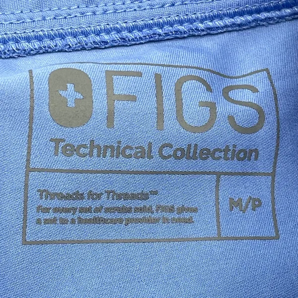 FIGS Zamora Jogger Scrub‎ Pants Women Medium Blue Stretch Minimal Healthcare - Image 8
