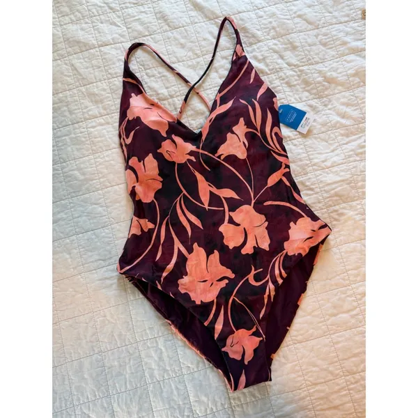 Andie x Lands' End Tugless Elwood One Piece Swimsuit NWT Floral - Image 2