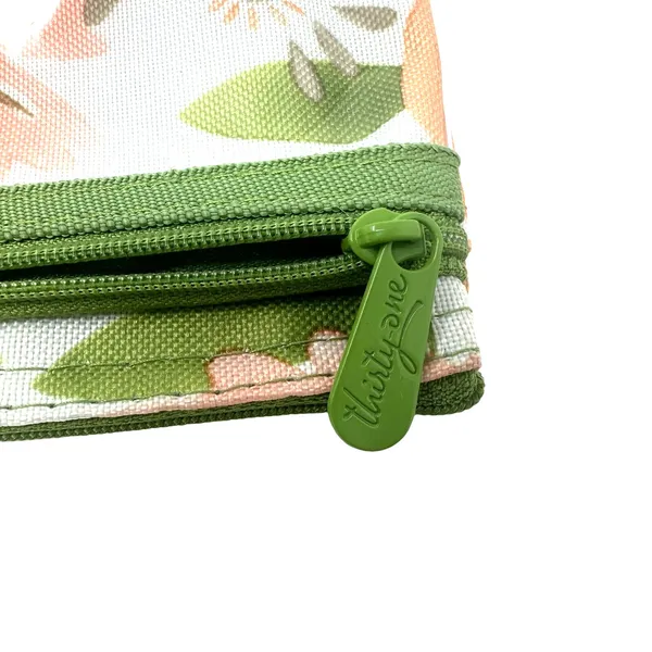 Thirty One Gifts White‎ & Pink Floral Makeup Bag Zipper Transparent Pouch Travel - Image 6