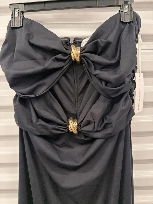 Torn By Ronny Kobo Lia Strapless Midi Dress Black Womens Size Large - Image 7