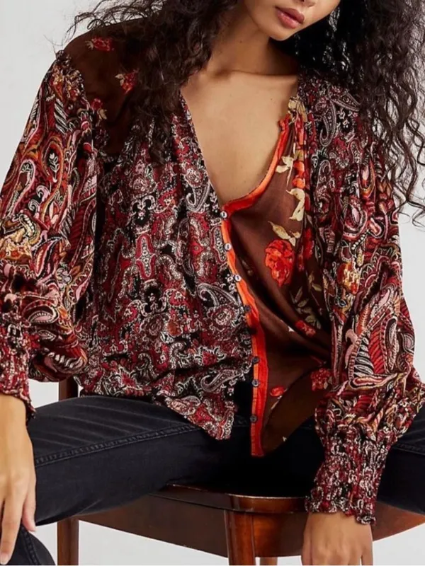Free People women’s Gemini Blouse sz M - Image 6