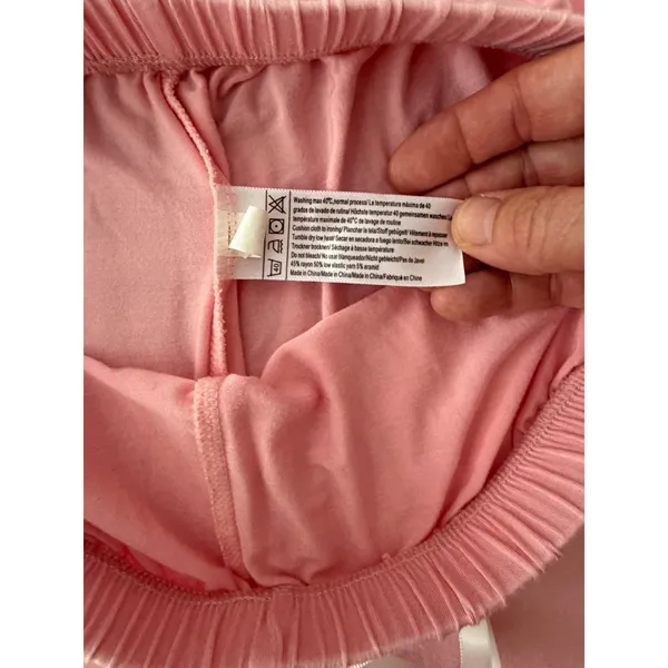 Women's Pink Pajama Lounge Set Medium Soft Button Front Sleepwear Shorts - Image 12