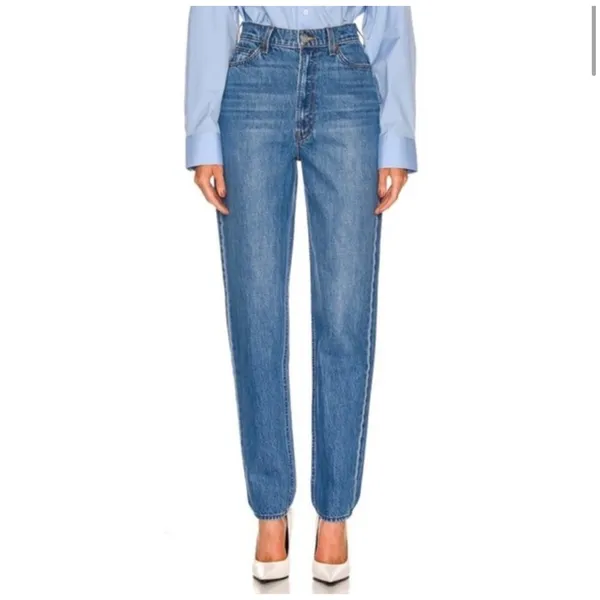 NWT MOTHER Mother Snacks! JeansBlue Denim High Waisted Twizzy‎ Skimp Sz 29 $198 - Image 2
