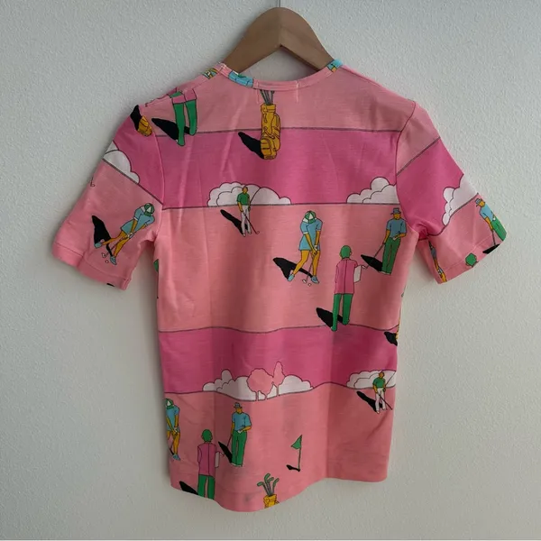 Vintage Pink Retro Golfing Tee Size XS - Image 7