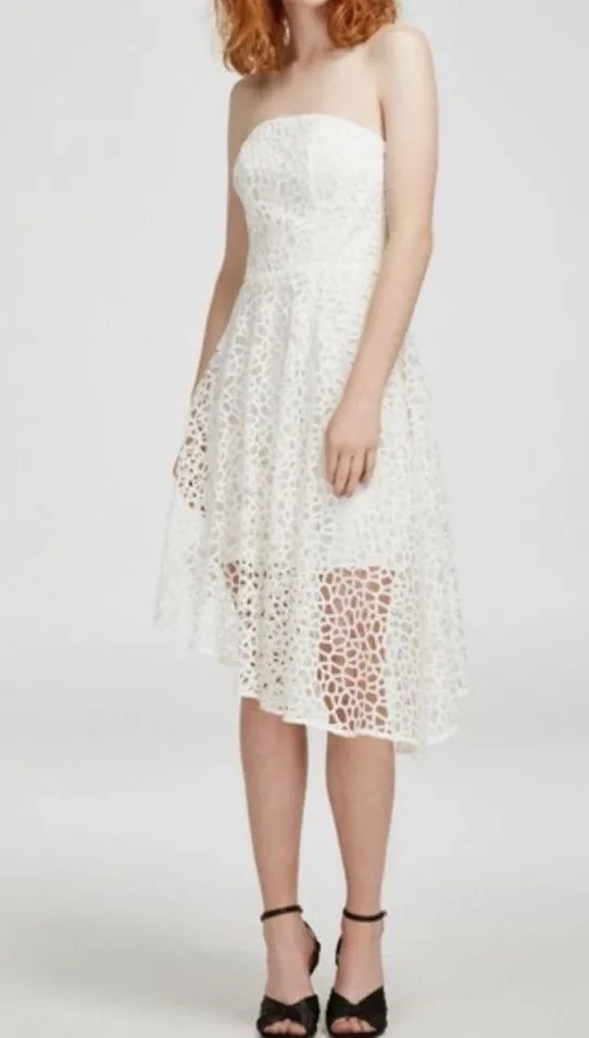 KEEPSAKE Midnight Hour Strapless Lace Fit And Flare Dress - Image 2