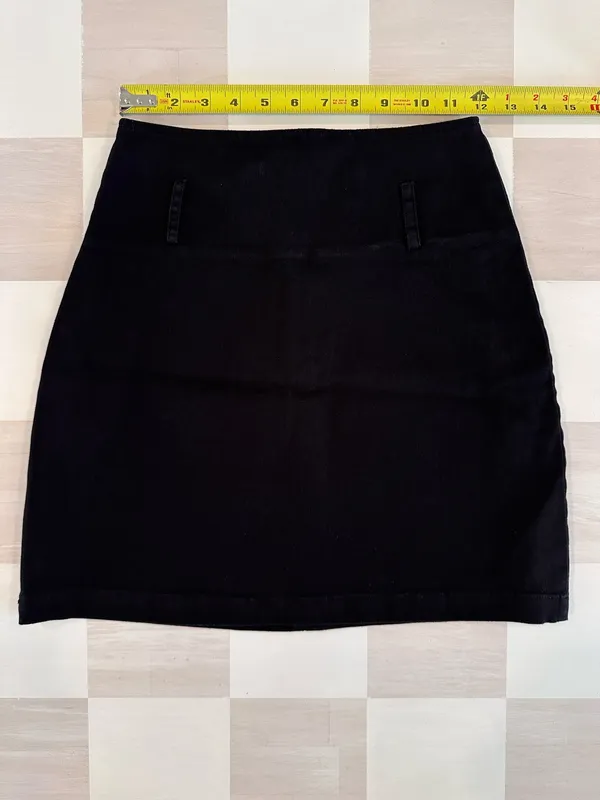 black silver zip front mini skirt grunge whimsigoth punk emo skater pencil witch - Image 5