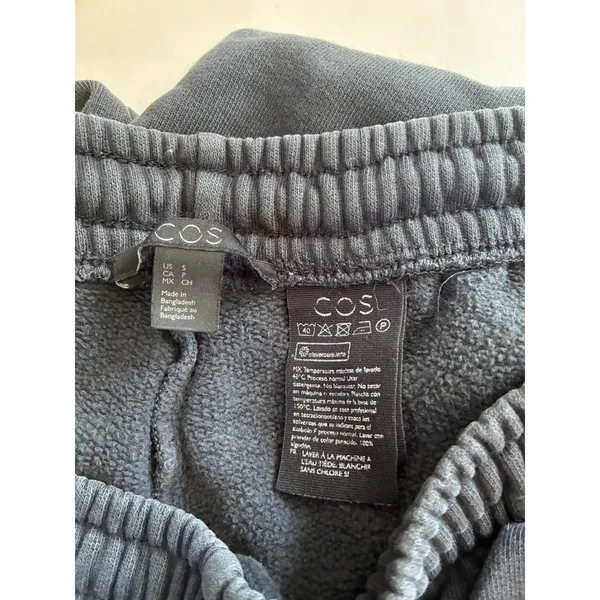 COS Womens Faded Black High Waisted Fleece Jogger Sweatpants Size S Small - Image 5