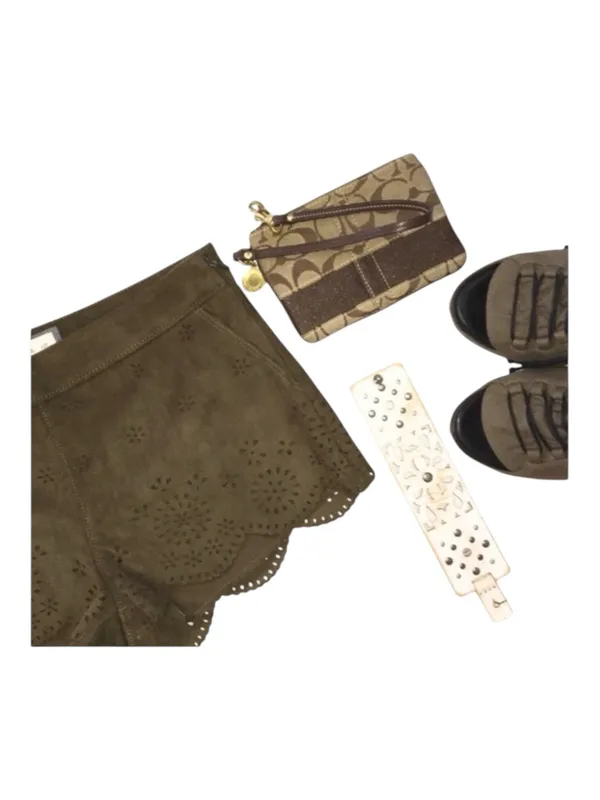 Coach ❃ Signature Monogram Jacquard Wristlet Clutch Bag ❃ Leather Trim ❃ Khaki ❃ - Image 12