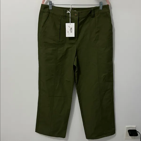 Roller Rabbit Loa Linen Blend Straight  Leg Pants Olive - Image 3