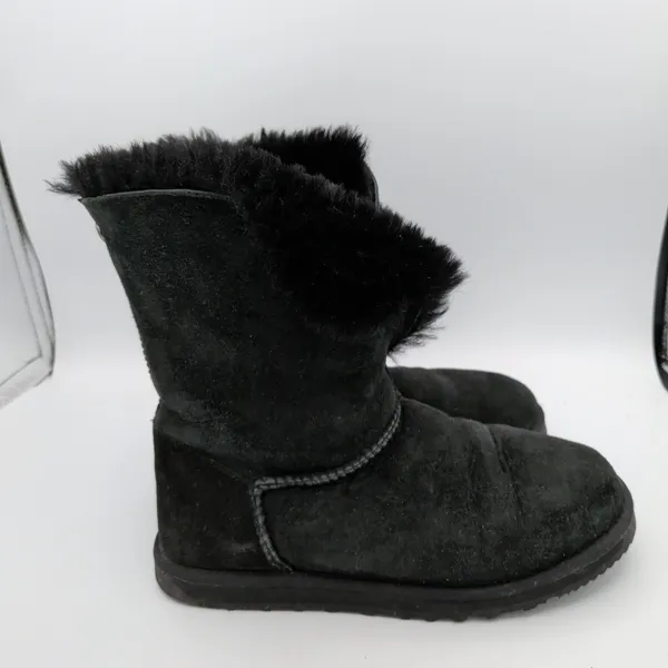 ABEO BIOsystem Black Suede Shearling Lined‎ Mid Calf Boots Womens Size 9 - Image 7