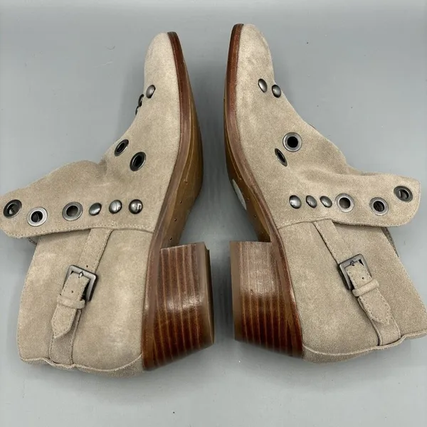 Sam Edelman Beige Suede Pedra Grommet‎ Women’s Ankle Boots Size 8.5 - Image 6