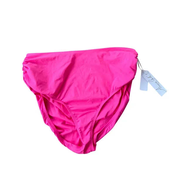 Anne‎ Cole Orchid High Waisted Ruched Bikini Bottom Size Large Convertible NEW - Image 3