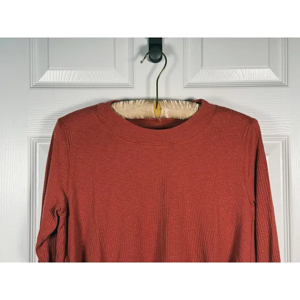 Lululemon Dare to Drape Oversized Long Sleeve Top Size S Rust Orange Casual Fall - Image 4