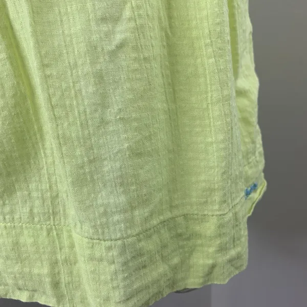 MOTHER Neon Yellow/green The Pop Your Top Street Lights Shirt Button Sz S - Image 3