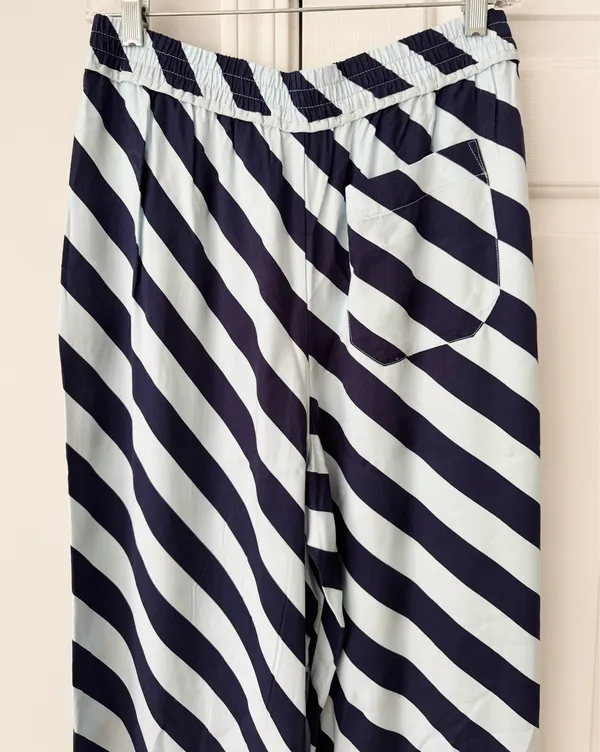 Anthropologie Maeve The Brooklin Printed Striped Wide-Leg Pull-On Pants, Size S - Image 12