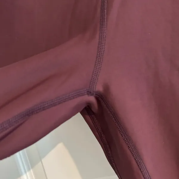 CRZ Yoga Fleece Lined Leggings Burgundy Purple Size XS - Image 5